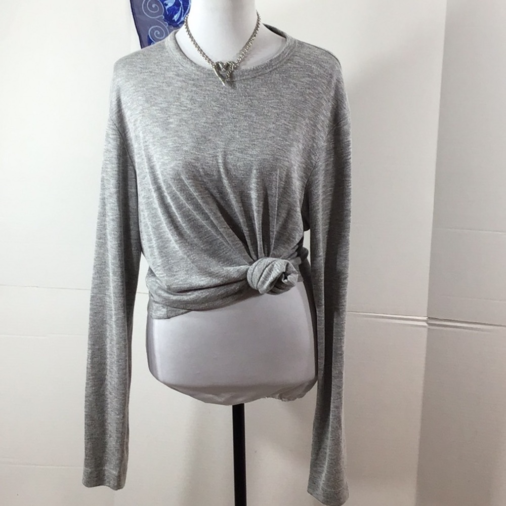 Theory heathered gray sweater tunic L